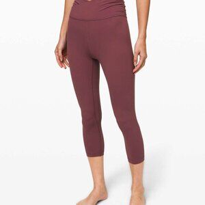 Lululemon Align Crop 21" Cross Waist Size 6 Antique Bark